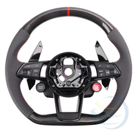 Livraison rapide pour Audi en stock : Volant en fibre de carbone avec palettes de changement de vitesse pour A3, A4L, A5, A6L, A7, Q2L, Q3, Q5, Q5L, Q7 Coupé, Roadster, RS