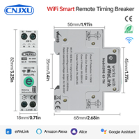 1P+N 63A 110V 220V Ewelink Wifi Smart Switch Pengukur Energi Meter Kwh Pemutus Sirkuit Timer Relay untuk Rumah Pintar