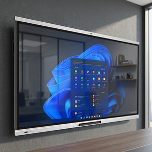 Dual OS 13MP Camera 86 Inch 4K LED Pen Finger Touchscreen Smart Board Interactive <b>Whiteboard</b> Flat Panel Education OEM - Product Image 1