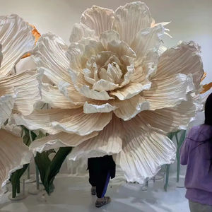 J-201 Gigantesco Fiore di Papavero Anemone Fatto a Mano in Colori Primaverili per Decorazioni di Matrimoni/Feste/Compleanni/Fotografia - Product Image 1