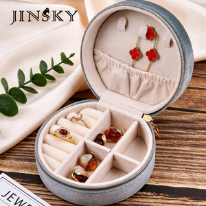 Premium Exquisite Jewelry Box Portable Travel <b>Storage</b> Case for <b>Ring</b>, Necklace Earrings Compact Organizer Pouch - Product Image 3