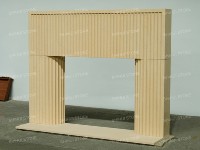 SH STONE Moleanos Beige Calcaire Cheminée Surround Mental Décoration Intérieure Sculpté À La Main Design Moderne Salon Autoportant