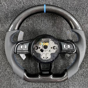 Volante de Cuero en Oferta para Volkswagen Golf 7 <span class=keywords><strong>GTI</strong></span> Golf R MK7 para VW <span class=keywords><strong>Polo</strong></span> <span class=keywords><strong>GTI</strong></span> Jetta Passat B8 Tiguan Sharan Touran - Product Image 5