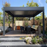 Jardin en aluminium pavillon extérieur véranda Gazebo persienne motorisée toit bioclimatique étanche Pergola pour parasol