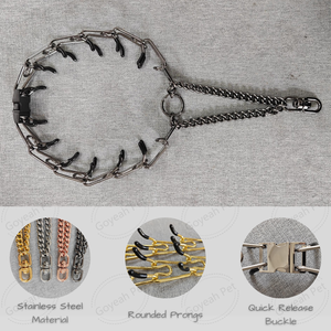3mm Edelstahl No Pull <span class=keywords><strong>Dog</strong></span> Prong Collar Schnellverschluss-Hunde trainings halsbänder - Product Image 2