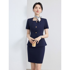 Women's Suit Set Short Skirt Formal Business Wear Anti-Wrinkle Worsted Fabric For Job Interviews And Business Banquets - Product Image 2