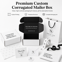 Boîtes d'emballage pour vêtements en matériaux recyclés personnalisés, logo personnalisé pour les vêtements, design moderne et luxueux, boîtes en papier personnalisées pour envoi postal