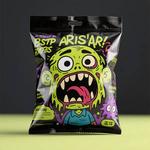 Personalizado al por mayor 3,5G 7g 14g 28G personalizado impreso plástico de pie bolsa impermeable 3,5g comida poliéster película bolsa con <span class=keywords><strong>mi</strong></span> logotipo - Product Image 1