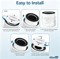 Filter Pengganti Demi Afloia Demi Air Purifier H13 True HEPA + Karbon Aktif Efisiensi 99,97-99,99% Menghilangkan Bau VOC