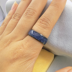 Anillo Inteligente NFC NTAG216, Tarjeta de Visita Digital, Compartir vCard para LinkedIn, Instagram, Facebook, Negro, Diseño de Madera, Cerámica, Resistente al Agua - Product Image 4