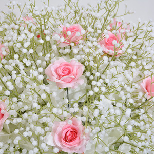 Centros de Mesa Personalizados de 60 cm con Rosas de Aliento de Bebé, Flores Artificiales, Arreglos de Ramos para Bodas, Decoración y Eventos - Product Image 5