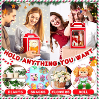 Y748 vente en gros boîte-cadeau mignonne avec fenêtre transparente boîte-cadeau de jouet en peluche avec poignée pour douche nuptiale cadeau de noël faveur de fête de noël