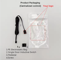 Interrupteur intelligent à capteur infrarouge tactile 12V IP34 60W pour portes, contrôle centralisé, en ABS, pour armoires et placards à porte unique