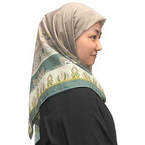 In hoa khăn choàng tudung vuông cotton voile hijab Mùa Hè Chống vi khuẩn thoáng khí Muslim phụ nữ Khăn bawal Nhà cung cấp - Product Image 2
