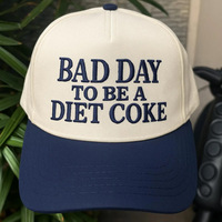 Gorra Trucker de Algodón Personalizada con Bordado 'Bad Day to Be a Hot Dog', Gorra de Malla Divertida de Verano con Cierre a Presión, Unisex, OEM