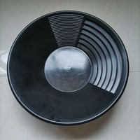Bassin de prospection d'or de petite taille, outil de lavage d'or fait main en plastique, séparateur de sable et de minerai de tungstène, 38 cm, à manivelle haute performance