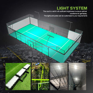 Cancha de Pádel con Logotipo Personalizado, Dimensiones de Cancha Panorámica con Césped Artificial - Product Image 4