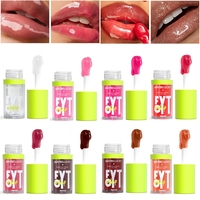 Vente en gros de gloss à lèvres rose brillant transparent végétalien en vrac, emballage de gloss à lèvres à marque privée, gloss à lèvres chatoyant et repulpant, mignon et pailleté