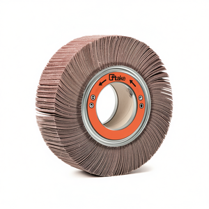 Disque abrasif à lamelles en corindon 250x50x100 mm avec trou pour le meulage du métal - Product Image 2