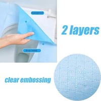 Housses de siège de toilette jetables adhésives, lot de 1 pièce, 2 couches de papier + film PE pour salles de bain