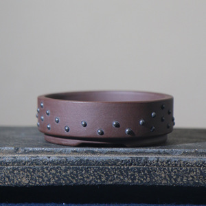 Pot à Bonsaï en Argile Violette Zisha, Style Tambour, Fait Main, Petit Pot de Culture - Product Image 3