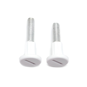 Tuerca de ajuste ranurada de plástico personalizada, moldeada por inyección, con tornillo de acero galvanizado para soporte de nivelación de muebles - Product Image 4