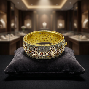 Bracelet plaqué or avec diamant de style glamour pour femmes, bijoux victoriens Magnifique bracelet victorien Bracelet victorien passionnant Lat - Product Image 1