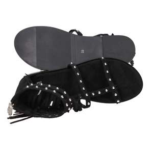 Sandales basses pour femmes GD471 noires, talon de 2 cm, taille 36, sandales plates - Product Image 6