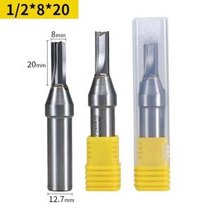 Personnalisé 12mm 8mm tige 3 dents outil ACP 3 cannelures TCT fente droite mèche carbure CNC coupe bois fraise Cnc Bit - Product Image 3