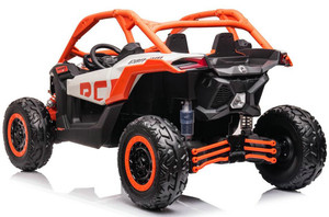 รถของเล่น Can-Am Giant UTV แบบขับเคลื่อนด้วยแบตเตอรี่ 24 โวลต์ 2 ก้อน พร้อมจอสัมผัส ล้อแบบยาง 4x4 เบาะหนัง รีโมทควบคุมสำหรับผู้ปกครอง รถ EVA ได้รับอนุญาตจาก Can-Am - Product Image 3