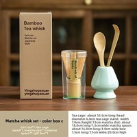 Ensemble de thé japonais Matcha avec cuillère à thé en bambou, fouet à œufs et support, personnalisation du logo