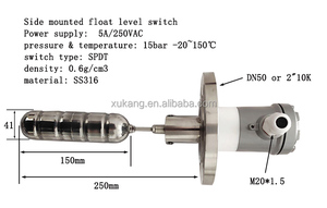 Công tắc phao gắn bên để kiểm soát mức chất lỏng - Product Image 3