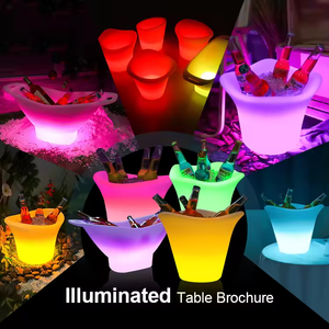 Biểu Tượng Tùy Chỉnh Nhựa LED Thắp Sáng Không Thấm Nước Màu Sắc Thay Đổi Đèn Có Thể Sạc Lại Sáng Băng Xô Cho Các Bên Thanh Sự Kiện - Product Image 4