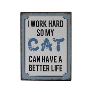 UV 인쇄 양각 금속 플라크 장식 금속 플라크 26x35cm 사용자 정의 양각 장식 "<span class=keywords><strong>DOG</strong></span>" 테마 빈티지 주석 표시 - Product Image 2