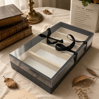 Nouvelle boîte en carton personnalisée tendance pour l'emballage de collations, boîtes d'expédition robustes en carton avec logo imprimé, poignée et inserts