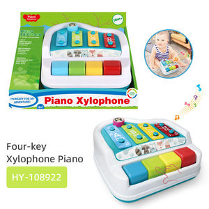 Jouet piano-xylophone pour bébé 2 en 1, instrument musical pour bébés de 6 à 24 mois, coordination œil-main, motricité fine, cadeau - Product Image 4