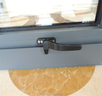 Cadre en Aluminium de haute qualité, fenêtre pivotante verticale avec Double verre, cadre central