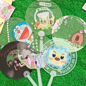 Éventails à main personnalisés KPOP, impression <span class=keywords><strong>de</strong></span> logo OEM, mini-éventails en PP, vente en gros, personnalisation publicitaire, éventails à main en plastique PP bon marché - Product Image 4