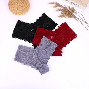 Cómodas bragas de algodón de talle bajo, tejidas, con encaje sexy, estilo <span class=keywords><strong>hipster</strong></span>, para mujer, al por mayor - Product Image 2