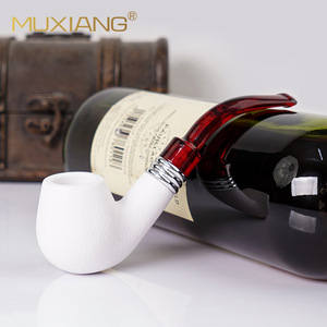 MUXIANG Wooden Smoking Pipe Bent Type Imitation Meerschaum Resin Bakelite Tobacco Pipe For Personal Gift - Product Image 1