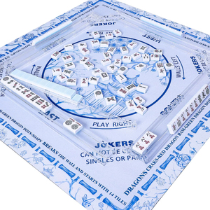 Premium American Mahjong Mat with Charleston Guide Non-Slip Rubber Backing Floral Pattern Mahjong <b>Table</b> Pad Cover&Travel Bag - Product Image 5