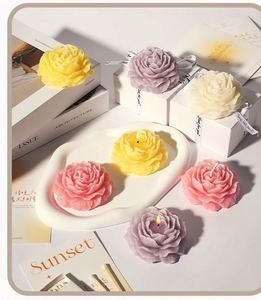 Vela Aromática con Forma de Flor de Peonía, Regalo Creativo con Fragancia, Adorno para el Día de la Mujer, San Valentín, Cumpleaños, Cera Nueva - Product Image 3