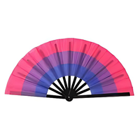 Vente en gros de éventails portables durables de couleur unie, imprimés avec logo personnalisé, pour la danse en ligne, la danse au sol et les fournitures de fête