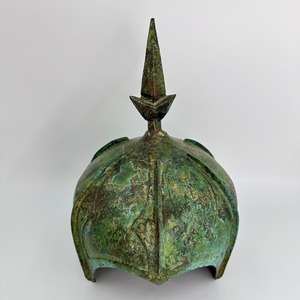 Elmetto artigianale in bronzo modelli decorativi unici antichi dispositivi di protezione utilizzando tecniche di stampa UV e pressofusione - Product Image 2