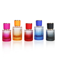 Vente flash - Flacons de parfum en verre de 30 ml et 50 ml, couleur noire dégradée unique, avec col à vis et vaporisateur, emballage en boîte cadeau