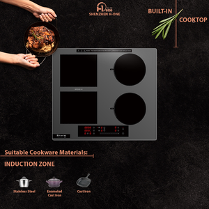 Table de cuisson à induction 4 feux 220V, 4 zones de cuisson, pour comptoir, vente directe usine, avec application mobile, à bon prix - Product Image 4