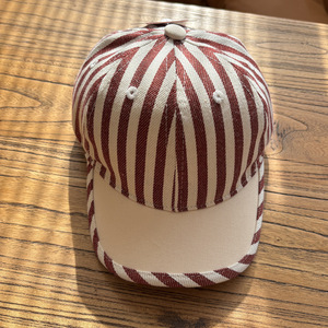 Cappellino da Baseball per Bambini 1-3 Anni, Estivo/Primaverile, a Righe, 48-52cm, Cappello da Sole in Cotone Nero Regolabile per Bambini e Bambine - Product Image 3