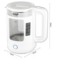 Bouilloire électrique RAF sans BPA théière en verre chaudière à eau avec fonction d'arrêt automatique pour usage domestique