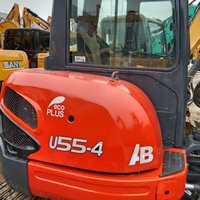 En stock, occasion, pour pelle sur chenilles U55-4, 5 tonnes, godet de 0,16 m, moteur japonais d'origine, pour travaux d'aménagement paysager et de terrassement.
