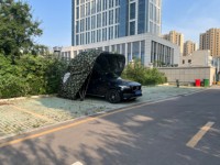 Abri de voiture moderne, robuste, imperméable, portable, verrouillable, pliable, rétractable, avec structure en acier inoxydable pour garage extérieur